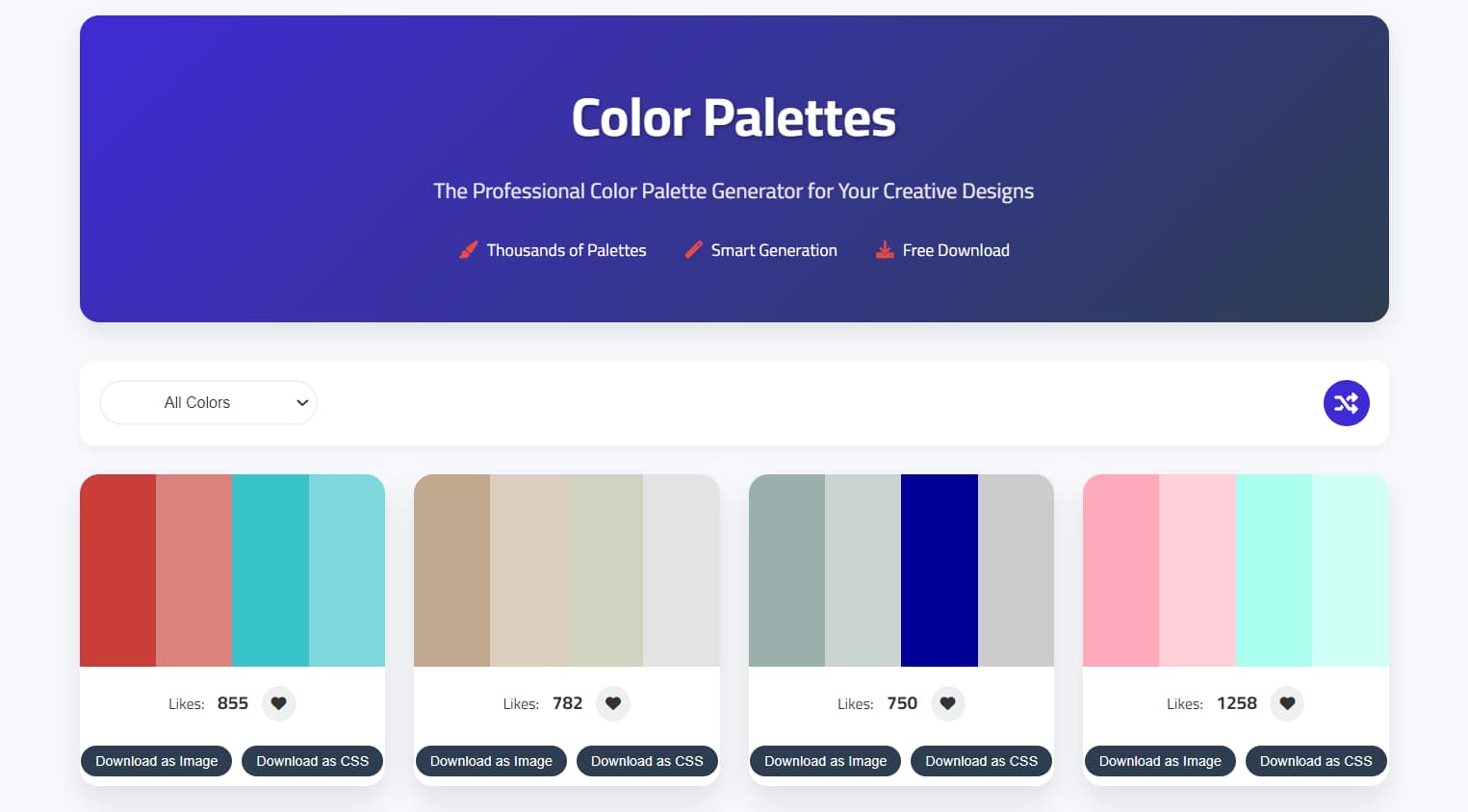 Color Combinations Tool | Thousands of harmonious color combinations
